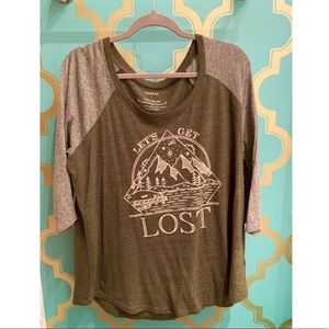 TORRID Let’s Get Lost Baseball Tee